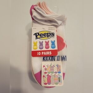 NWT 10 Pairs of Peeps Ladies Ankle Socks